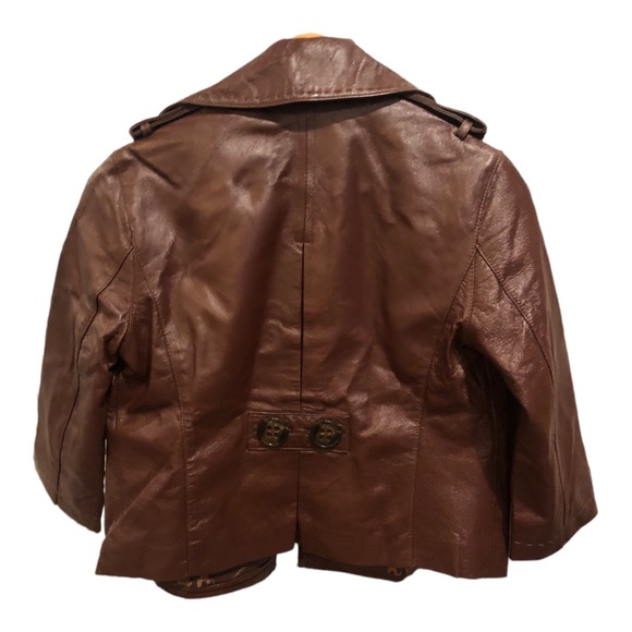 Vintage Cropped leather jacket. - Picture 3 of 5